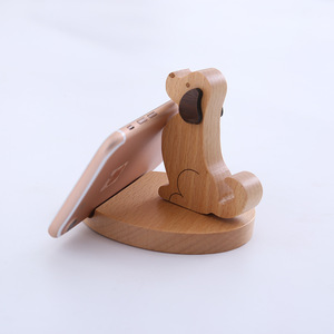 Support en bois pour téléphone, 1 pièce, hêtre, base pour téléphone portable, <span class=keywords><strong>dessin</strong></span> <span class=keywords><strong>animé</strong></span>, animal, vente en gros, lettrage personnalisé - Product Image 3