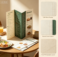 Impression personnalisée de menus de plats à emporter pour restaurants, brochure tri-pliante, publicité pour la restauration rapide, poulet frit, hamburgers, dépliant publicitaire offset personnalisé