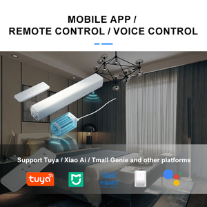 Sistema motorizado inteligente de motor de cortina de pista de aluminio automático de deslizamiento silencioso de longitud personalizada duradera - Product Image 3