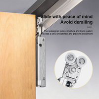 Roulettes coulissantes pour placard, aluminium, coulisses invisibles, accessoires de pliage, designs de placards pliants, porte en verre et rail pour chambre à coucher