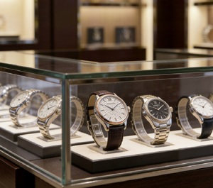 Vitrine à montres GZowin de luxe à double étage en <span class=keywords><strong>bois</strong></span> massif avec éclairage LED, design personnalisable pour les magasins de détail haut de gamme - Product Image 4