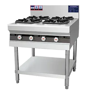 Lyroe高效商用工业厨房烹饪不锈钢6燃烧器独立式燃气灶