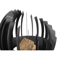 Foyer extérieur en acier noir Garife Factory Directly, demi-sphère, pour brûler du bois, diamètre 55 cm, garantie 1 an