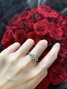 Dylam Sterling Silver Wedding <b>Rings</b> for Her <b>Couples</b> Love <b>Ring</b> Diamond Anniversary <b>Couple</b> Design Real Women Gorgeous - Product Image 5