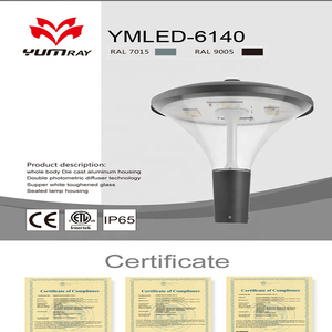 Lampadaire LED <span class=keywords><strong>de</strong></span> jardin <span class=keywords><strong>de</strong></span> haute qualité, norme européenne, en aluminium moulé sous pression, IP65, alimentation CA, garantie 5 ans, 135 - Product Image 3