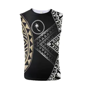 Polynesian Samoan Tribal Design Custom Chuuk Printing Men Summer Vest Tank Top Gym Clothing Bodybuilding Men Tee Tops Vest
