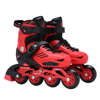Patins à roulettes de slalom en ligne professionnels avec 4 roues et freins, tailles réglables, patins pour enfants débutants