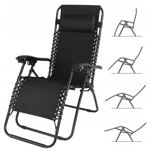 Grand fauteuil de relaxation pliant en maille pour extérieur, zéro gravité, pour la plage, avec pièces détachées - Product Image 1