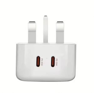 UK PD Travel Block Dual USB <b>C</b> Phone Charger 20W Fast Power <b>Adapter</b> Wall Charger for Phone 12 13 14 15 16 - Product Image 1