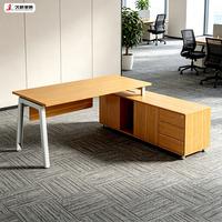 Bureau de direction moderne et durable JIUSHUN, bureau de direction en forme de L pour PDG, directeur, bureau informatique