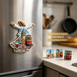 Magnete per Frigorifero Personalizzato in Resina UV 3D con Rilievo, Souvenir <span class=keywords><strong>di</strong></span> Viaggio <span class=keywords><strong>Istanbul</strong></span>, Derivello Danzante, <span class=keywords><strong>Torre</strong></span> <span class=keywords><strong>Galata</strong></span>, Turchia, Regalo Promozionale - Product Image 4