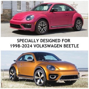 Housse de voiture imperméable pour Volkswagen Beetle 1998-2024 avec porte à fermeture éclair et bandes coupe-vent pour la protection contre la neige, la pluie, la poussière et la grêle - Product Image 6