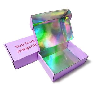 Cajas postales de envío de embalaje de papel reciclable de cartón corrugado impreso con logotipo personalizado - Product Image 1