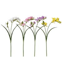 Fleur artificielle de Freesia réaliste, petite décoration de table, arrangement moderne pour l'ameublement, décoration de mariage, restaurant, aménagement paysager