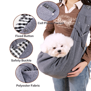 Adjustable <strong>Puppy</strong> Dog Pet <strong>Carrier</strong> Hand-Free <strong>Sling</strong> Tote Padded Strap Portable Breathable Messenger Bag Front Pocket for Dogs Cats - Product Image 3
