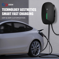 Cargador para Vehículos Eléctricos GDON Estándar Europeo Tipo 2, 11kW 16A Trifásico, Estación de Carga de Pared con WiFi y Aplicación Inteligente para Vehículos Eléctricos