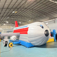 Château gonflable commercial en PVC pour enfants, certifié CE, en forme d'avion