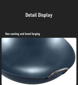 Chảo gang phủ sẵn gia vị dùng cho bếp gas, dung tích lớn, dành cho nhà hàng, kích thước 40/60cm - Product Image 6