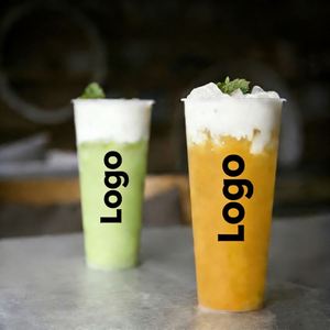 แก้วนมชาและกาแฟพลาสติก PP ขนาด 90 มม. ปรับแต่งได้ พร้อมฝาปิด - Product Image 2