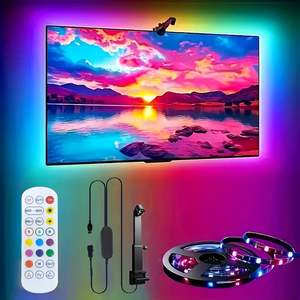 Striscia <span class=keywords><strong>LED</strong></span> RGB per <span class=keywords><strong>Retroilluminazione</strong></span> Smart <span class=keywords><strong>TV</strong></span> 3,8m 12,5ft/set con Telecamera, Sincronizzazione Schermo e Musica, per <span class=keywords><strong>TV</strong></span> 55-65 Pollici, Controllo App e Vocale - Product Image 5