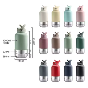 3-en-1 al aire libre portátil 32oz botella de agua para perros con 2 cuencos alimentador de acero inoxidable aislado apto para viajes - Product Image 6