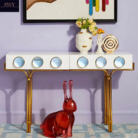 Table basse de luxe italienne avec base en acier inoxydable, meubles de maison élégants pour le salon, sortie d'usine