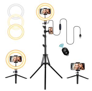 Đèn Vòng 10 Inch Với Micrô Có Giá Đỡ Ba Chân Đèn Chụp Ảnh Để Phát Trực Tiếp <span class=keywords><strong>Youtube</strong></span> - Product Image 1