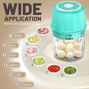 Picadora de Alimentos Eléctrica Portátil, Resistente al Agua y Duradera, Picadora de Frutas y Verduras, Venta Directa de Fábrica - Product Image 4