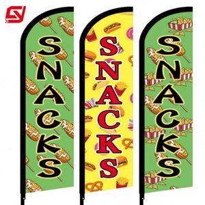 Banderas Personalizadas de Poliéster 100% con Impresión Digital, Banderas de Plumas para Mercado de Carnes, Venta al Por Mayor de Fábrica - Product Image 5