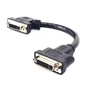 FARSINCE 45 Degree Angled DVI female to female Panel mount Cable for computer