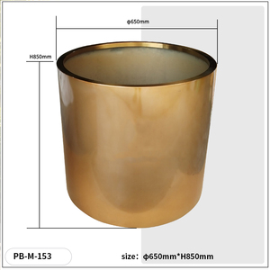 Grand support de pot de fleurs moderne pour jardin extérieur, en <span class=keywords><strong>acier</strong></span> <span class=keywords><strong>galvanisé</strong></span> doré, durable, écologique, anti-vent, 65x85cm - Product Image 4