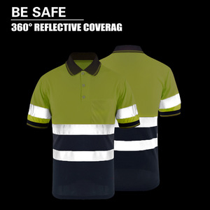 Polo de sécurité réfléchissant haute visibilité pour femmes, T-shirt de travail haute visibilité à manches courtes pour le personnel de circulation - Product Image 6