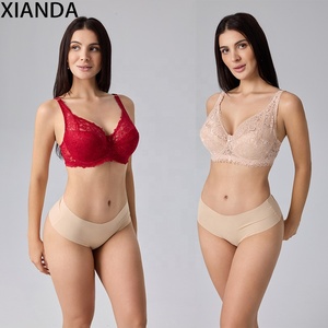 Reggiseno XIANDA OEM ODM Personalizzato da <span class=keywords><strong>Donna</strong></span>, Traspirante con Fiocco, Pizzo Floreale, Chiusura Posteriore, Taglie Forti, Regolabile, Push-Up con Ferretto - Product Image 4