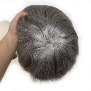 Tupé de Cabello Completo con Encaje <span class=keywords><strong>para</strong></span> Hombre, 100% Cabello Humano Natural, Indetectable, con Encaje Suizo, <span class=keywords><strong>para</strong></span> Hombres <span class=keywords><strong>Mayores</strong></span>, Color 1B80 - Product Image 5