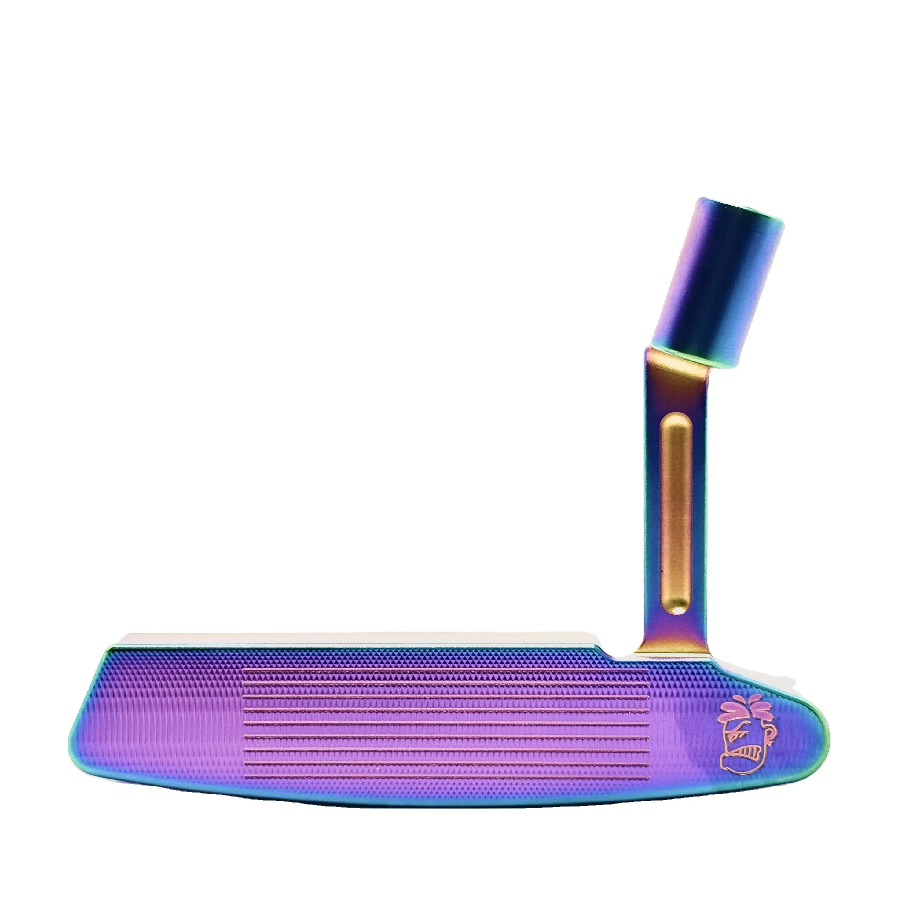 2024 New Custom Logo Golf Clubs Rainbow Color Forged CNC Milled Blade Putter Head Golf Putter
