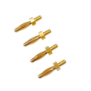 Connecteur à tête de lanterne à broche filetée M2.5 en cuivre plaqué or avec broche à ressort - Product Image 3