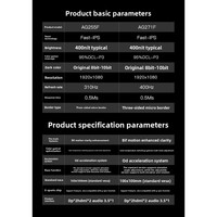 Moniteur de jeu 27 pouces 540 Hz 400 avec dalle Fast-IPS, SRGB100%, temps de réponse de 0,5 ms
