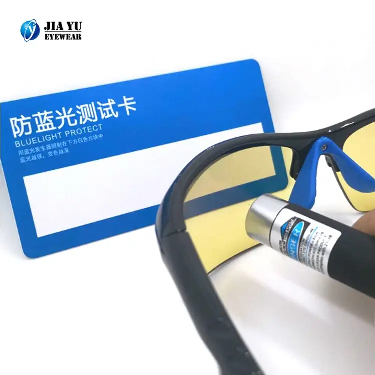 Ready To Ship Anti-Blue Light Protect Blue Ray Blocker Tester Testing Card with Laser Pen