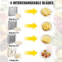 Commerciële Roestvrijstalen Groentechopper Frituursnijder Aardappelsnijder Metalen Constructie