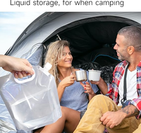 Sac de Rangement d'Eau Pliable de 1,3 Gallon, Bidon d'Urgence en Plastique pour Sport de Plein Air et Camping