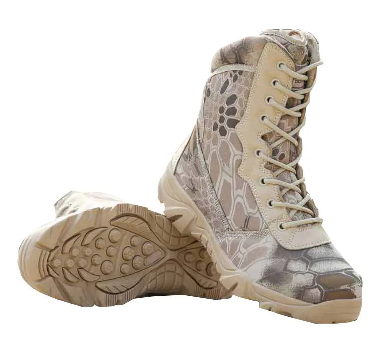 Outdoor special forces tactical boots python pattern camouflage boots
