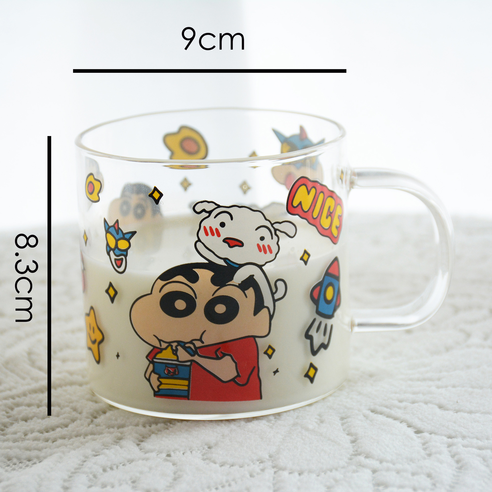 Tasse à poignée 90x85, impression intégrale.