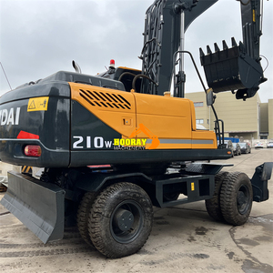 État d'origine Excavatrice sur pneus Hyundai 210w-9T Pneus d'origine Caractéristiques Pompe à moteur Moteur-Matériel de construction d'occasion - Product Image 6