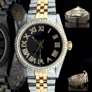 Reloj de Pulsera de Acero Inoxidable Estilo Hip Hop para Hombre, Esfera de Cristal, Diamantes de Corte Brillante Moissanite, Cierre de Pulsera, Resistente al Agua 10 Bar - Product Image 1