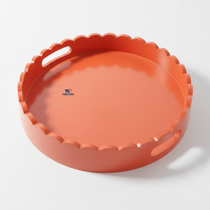 Plateau de pétoncles laqué rond de styles OEM ODM de qualité haut de gamme - Product Image 1