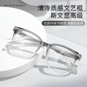Montures de lunettes rectangulaires ultralégères TR90 recommandées par Xiaohongshu, unisexe, monture complète, verres en acrylique, origine Danyang YC1258 - Product Image 5