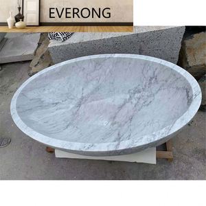 Натуральная Роскошная отдельно стоящая каменная Ванна Италия Каррара Белая Мраморная Ванна для украшения ванной комнаты - Product Image 2