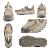 Chaussures de sport pour hommes à bout extra large, en maille kaki, légères, antidérapantes, avec amorti EVA, pour la marche longue distance printemps/automne