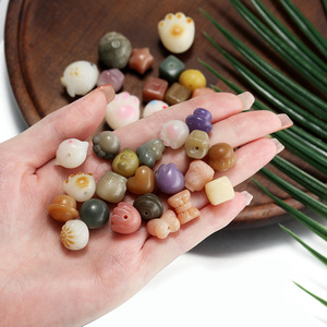 Cuentas talladas de raíz de Bodhi, pequeñas, de forma irregular, accesorios de joyería DIY, pulseras, adornos con cuentas - Product Image 3