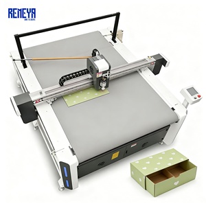 Máquina de corte oscilante eficiente para cartón corrugado de doble pared C Flute de 55 mm con hendido y puntuación para prototipos de cajas REMEYA - Product Image 1